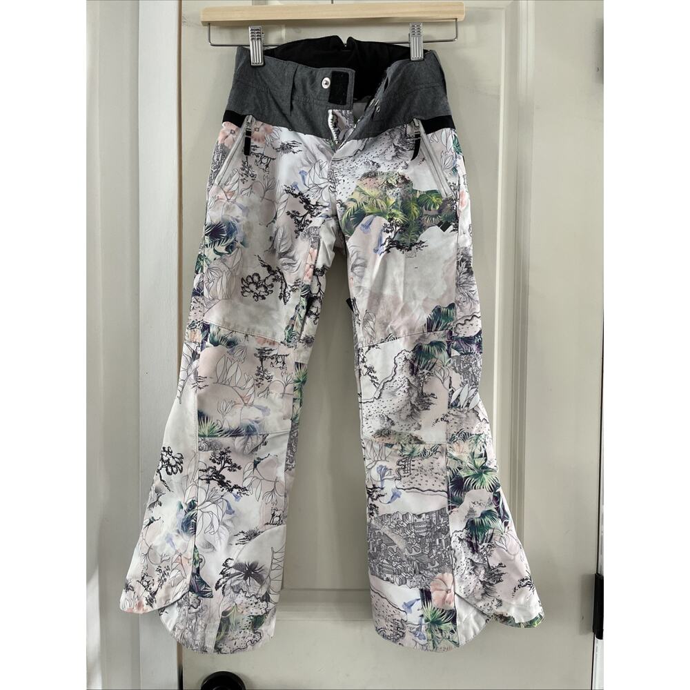 Obermeyer Jessi Ski Snowboard Pants Teen XS (6-7) Floral